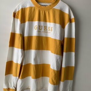 Guess Originals Striped Tee in Mustard & White BNWOT